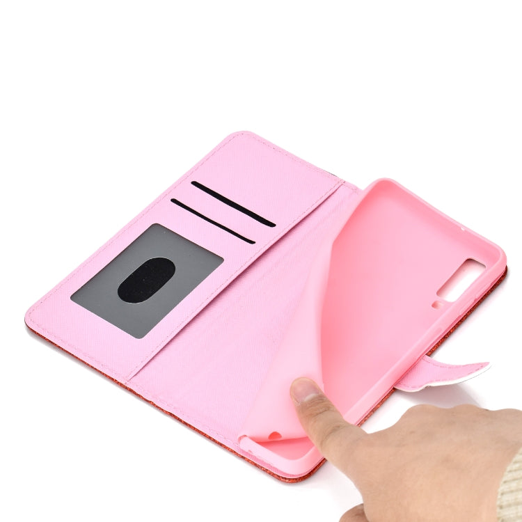 For Samsung Galaxy A7 (2018) Glitter Powder Horizontal Flip Leather Case with Card Slots & Holder & Photo Frame & Wallet