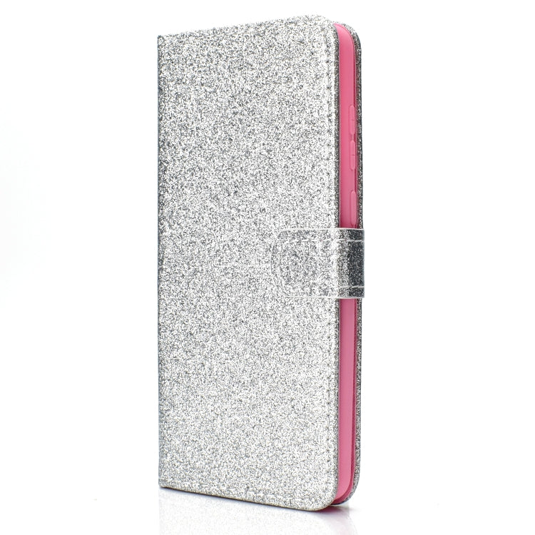 For Samsung Galaxy A9 (2018) Glitter Powder Horizontal Flip Leather Case with Card Slots & Holder & Photo Frame & Wallet