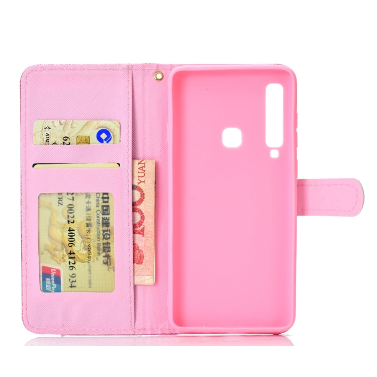 For Samsung Galaxy A9 (2018) Glitter Powder Horizontal Flip Leather Case with Card Slots & Holder & Photo Frame & Wallet
