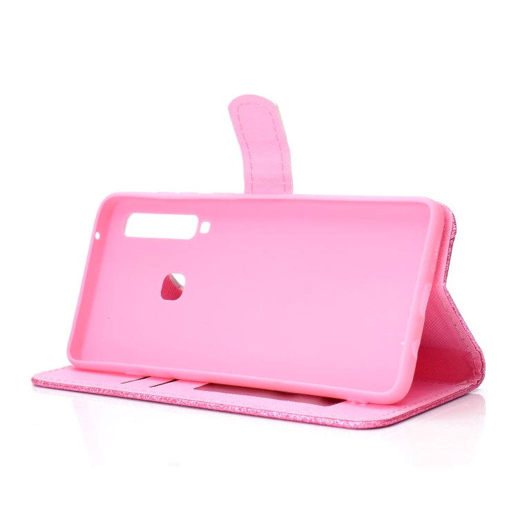 For Samsung Galaxy A9 (2018) Glitter Powder Horizontal Flip Leather Case with Card Slots & Holder & Photo Frame & Wallet
