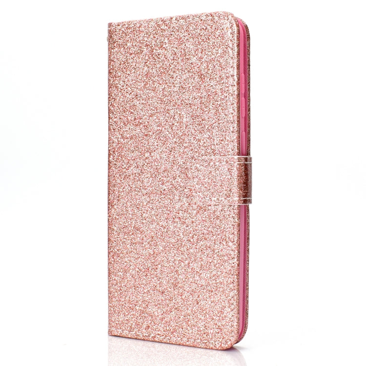 For Samsung Galaxy A9 (2018) Glitter Powder Horizontal Flip Leather Case with Card Slots & Holder & Photo Frame & Wallet