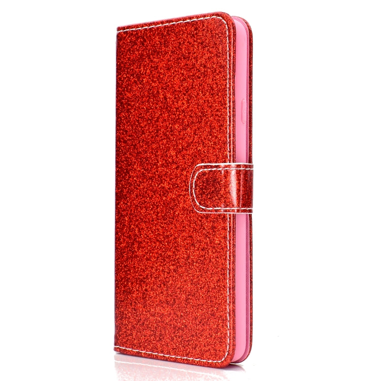 For Samsung Galaxy A9 Star Glitter Powder Horizontal Flip Leather Case with Card Slots & Holder & Photo Frame & Wallet