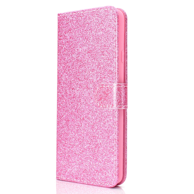 For Samsung Galaxy A9 Star Glitter Powder Horizontal Flip Leather Case with Card Slots & Holder & Photo Frame & Wallet