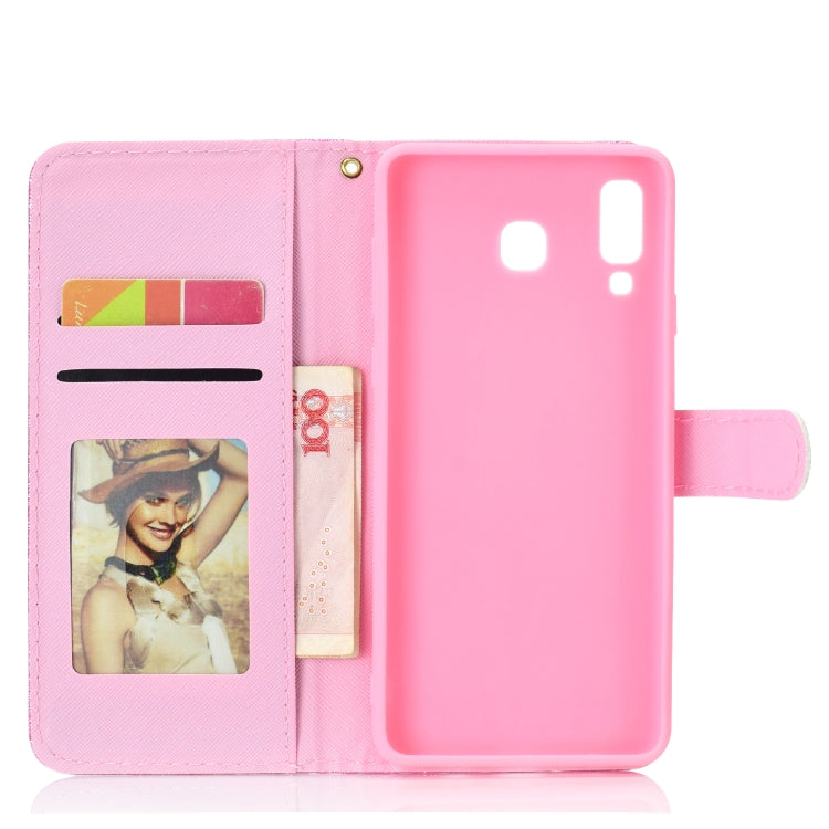 For Samsung Galaxy A9 Star Glitter Powder Horizontal Flip Leather Case with Card Slots & Holder & Photo Frame & Wallet
