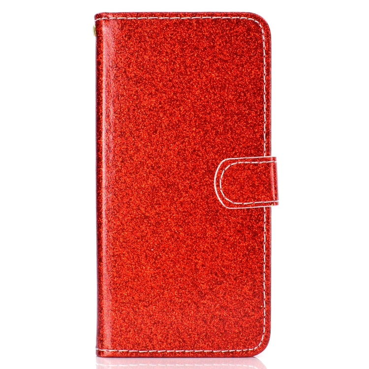 For Samsung Galaxy A10s Glitter Powder Horizontal Flip Leather Case with Card Slots & Holder & Photo Frame & Wallet
