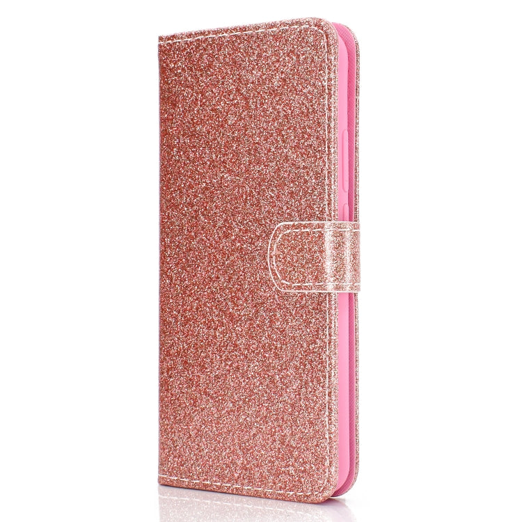 For Samsung Galaxy A10s Glitter Powder Horizontal Flip Leather Case with Card Slots & Holder & Photo Frame & Wallet