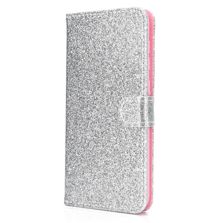 For Samsung Galaxy A20e Glitter Powder Horizontal Flip Leather Case with Card Slots & Holder & Photo Frame & Wallet