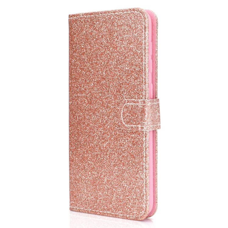 For Samsung Galaxy A20e Glitter Powder Horizontal Flip Leather Case with Card Slots & Holder & Photo Frame & Wallet