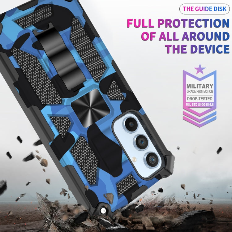 For Samsung Galaxy A54 5G Camouflage Armor Shockproof TPU + PC Magnetic Protective Phone Case with Holder