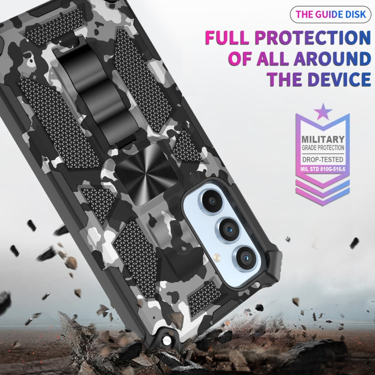 For Samsung Galaxy A54 5G Camouflage Armor Shockproof TPU + PC Magnetic Protective Phone Case with Holder