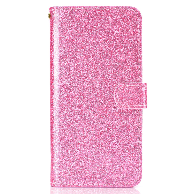 For Samsung Galaxy A20s Glitter Powder Horizontal Flip Leather Case with Card Slots & Holder & Photo Frame & Wallet