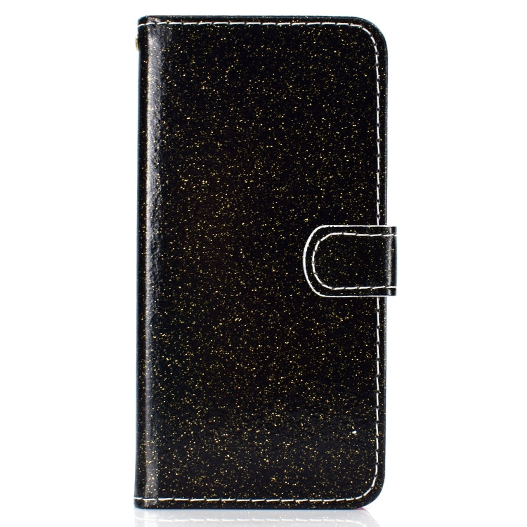 For Samsung Galaxy A20s Glitter Powder Horizontal Flip Leather Case with Card Slots & Holder & Photo Frame & Wallet