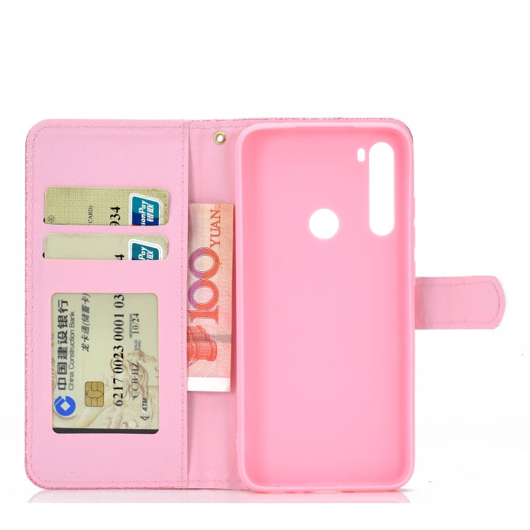 For Samsung Galaxy A21 Glitter Powder Horizontal Flip Leather Case with Card Slots & Holder & Photo Frame & Wallet