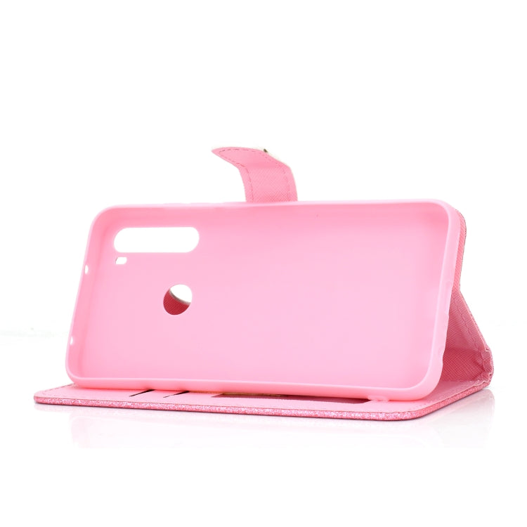 For Samsung Galaxy A21 Glitter Powder Horizontal Flip Leather Case with Card Slots & Holder & Photo Frame & Wallet