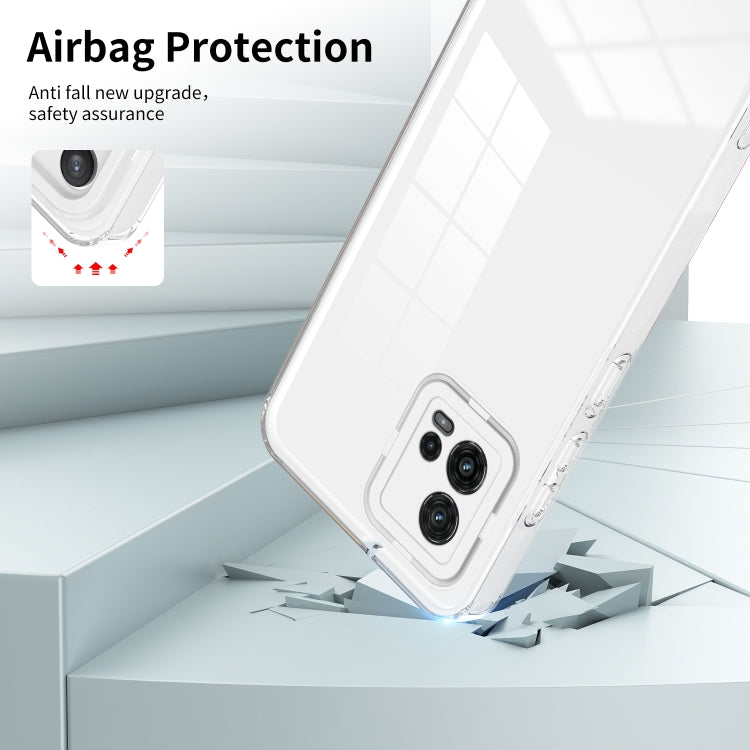 For Motorola Moto G72 5G 3 in 1 Clear TPU Color PC Frame Phone Case