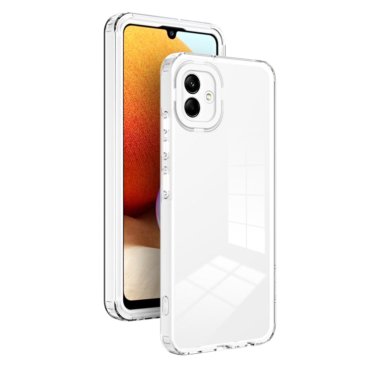 For Samsung Galaxy A04e 3 in 1 Clear TPU Color PC Frame Phone Case