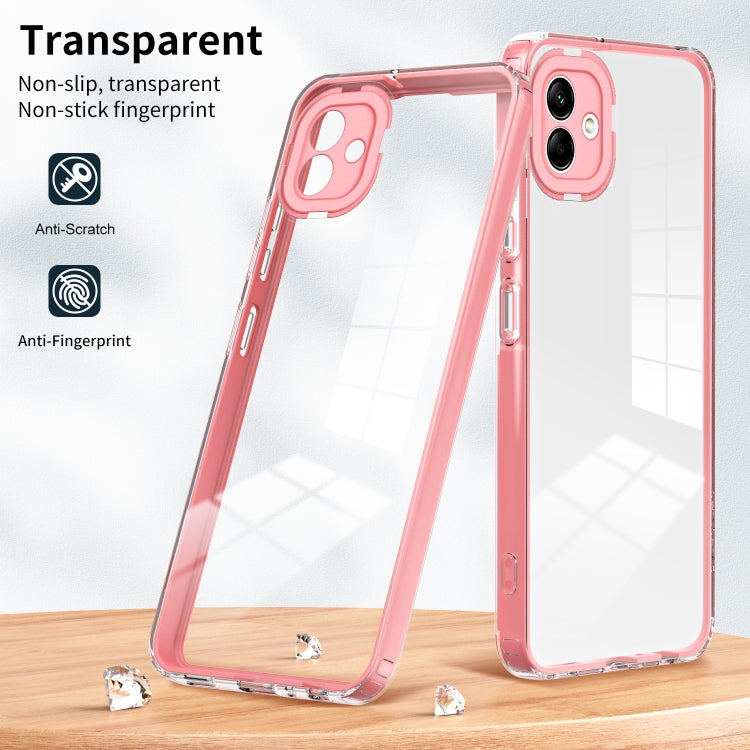 For Samsung Galaxy A04e 3 in 1 Clear TPU Color PC Frame Phone Case