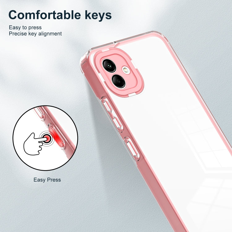 For Samsung Galaxy A04e 3 in 1 Clear TPU Color PC Frame Phone Case