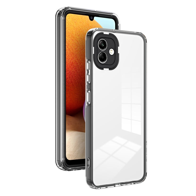 For Samsung Galaxy A04e 3 in 1 Clear TPU Color PC Frame Phone Case