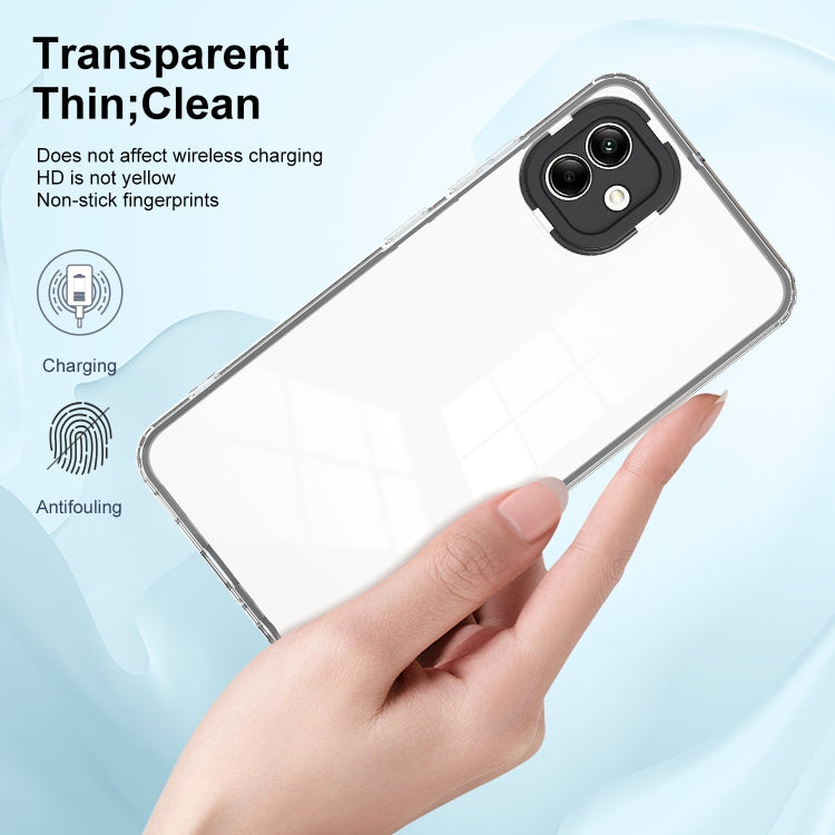 For Samsung Galaxy A04e 3 in 1 Clear TPU Color PC Frame Phone Case