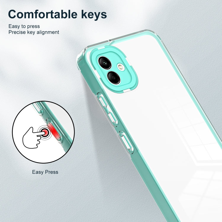For Samsung Galaxy A04e 3 in 1 Clear TPU Color PC Frame Phone Case