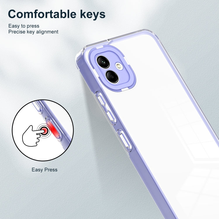 For Samsung Galaxy A04e 3 in 1 Clear TPU Color PC Frame Phone Case