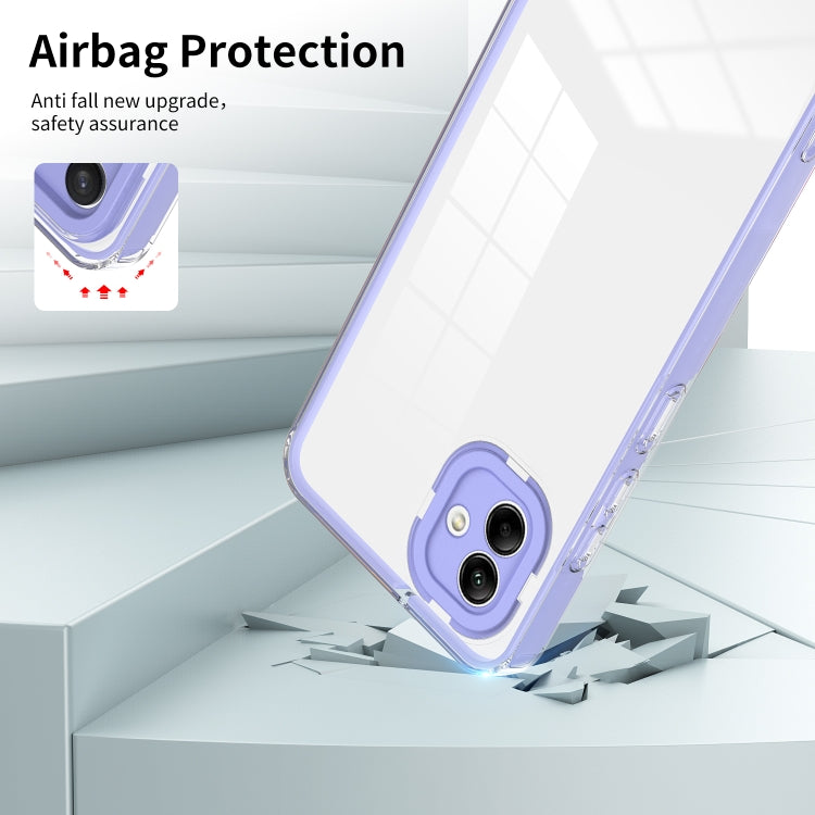 For Samsung Galaxy A04e 3 in 1 Clear TPU Color PC Frame Phone Case