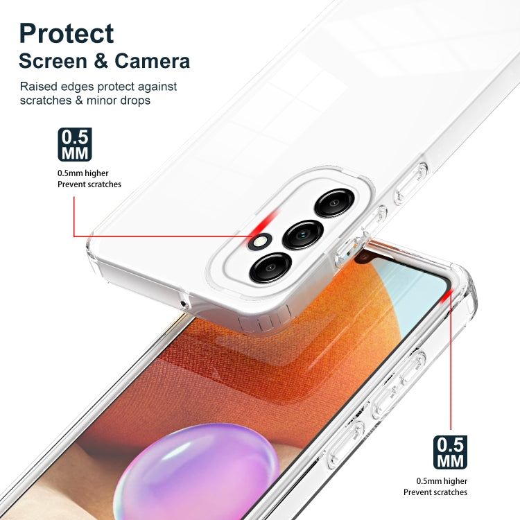 For Samsung Galaxy A24 4G 3 in 1 Clear TPU Color PC Frame Phone Case
