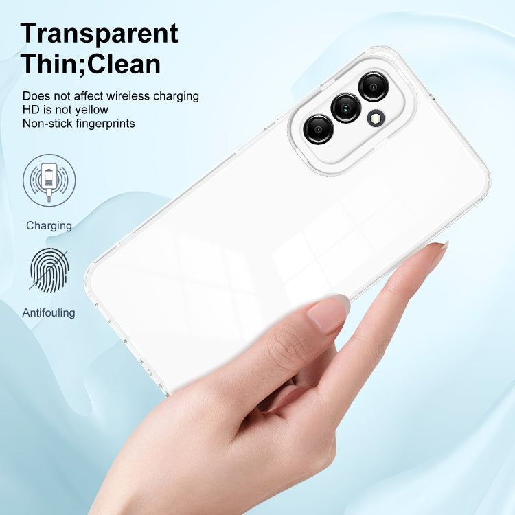 For Samsung Galaxy A24 4G 3 in 1 Clear TPU Color PC Frame Phone Case