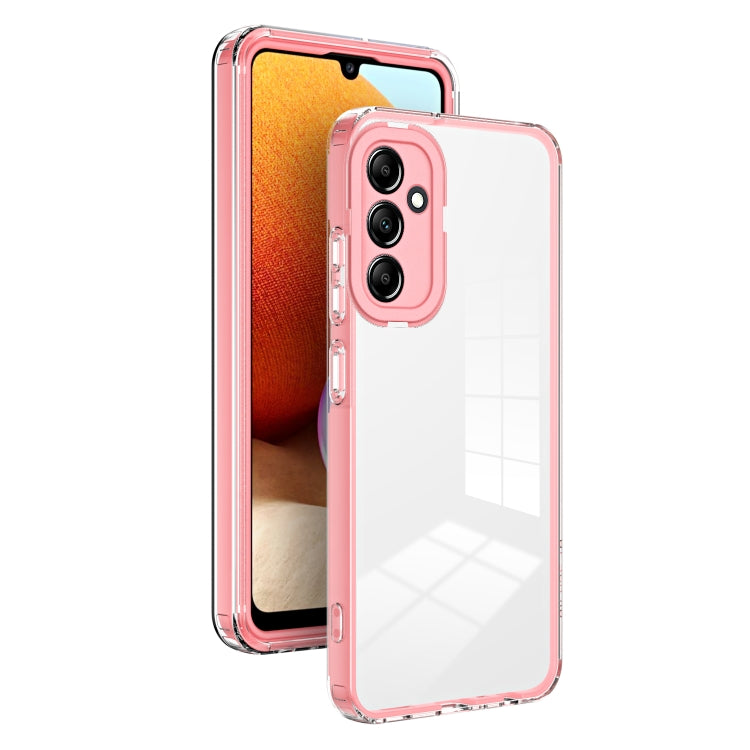 For Samsung Galaxy A24 4G 3 in 1 Clear TPU Color PC Frame Phone Case