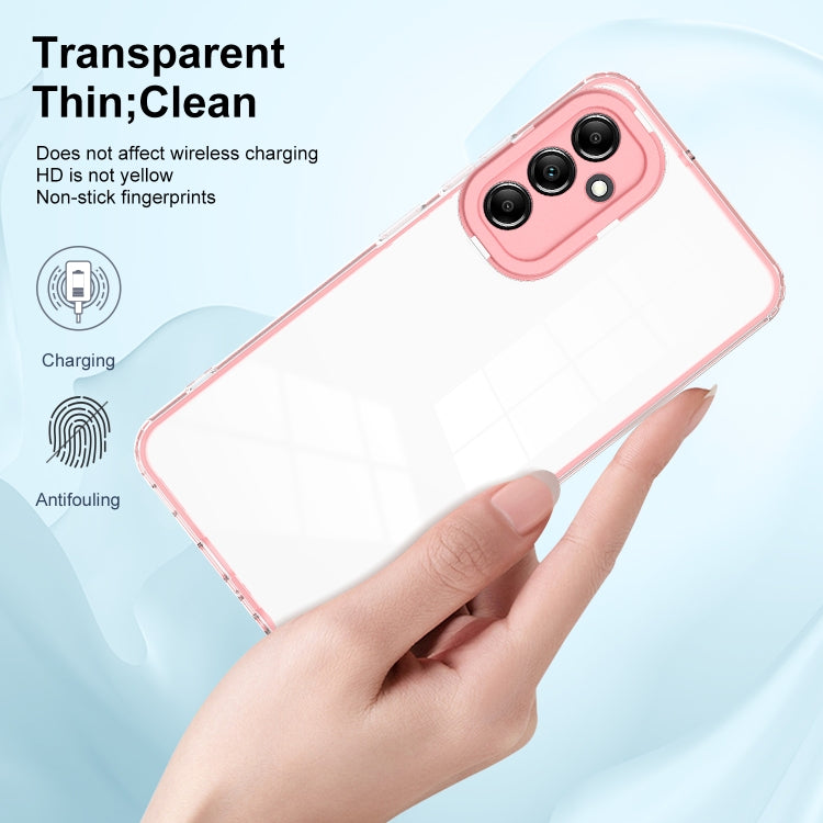 For Samsung Galaxy A24 4G 3 in 1 Clear TPU Color PC Frame Phone Case