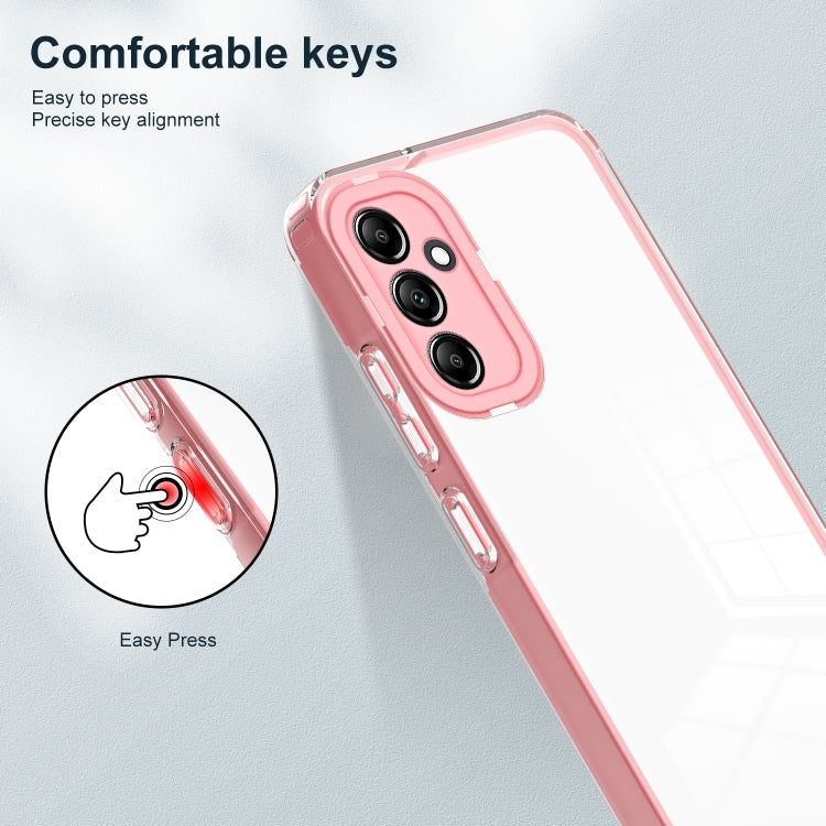 For Samsung Galaxy A24 4G 3 in 1 Clear TPU Color PC Frame Phone Case