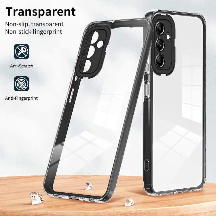 For Samsung Galaxy A24 4G 3 in 1 Clear TPU Color PC Frame Phone Case