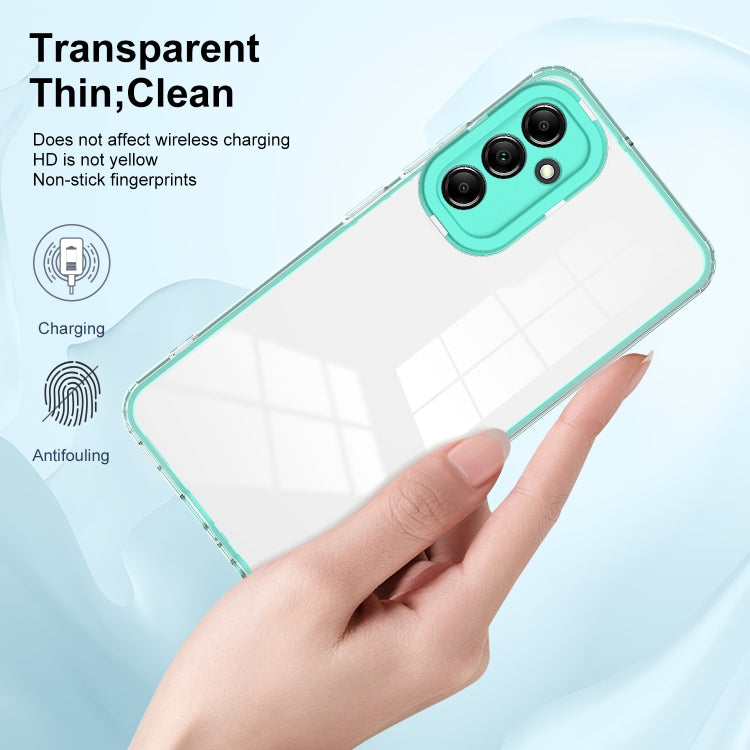 For Samsung Galaxy A24 4G 3 in 1 Clear TPU Color PC Frame Phone Case