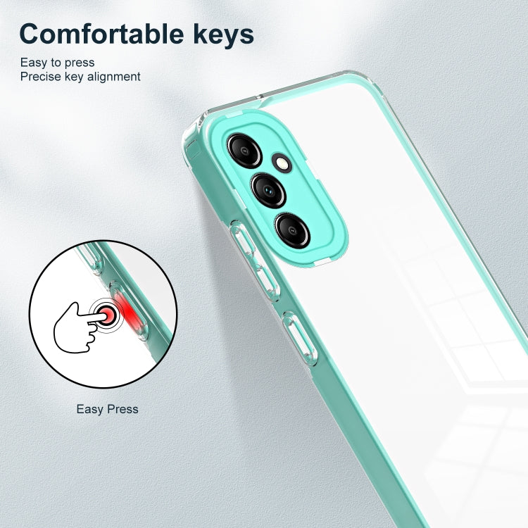 For Samsung Galaxy A24 4G 3 in 1 Clear TPU Color PC Frame Phone Case