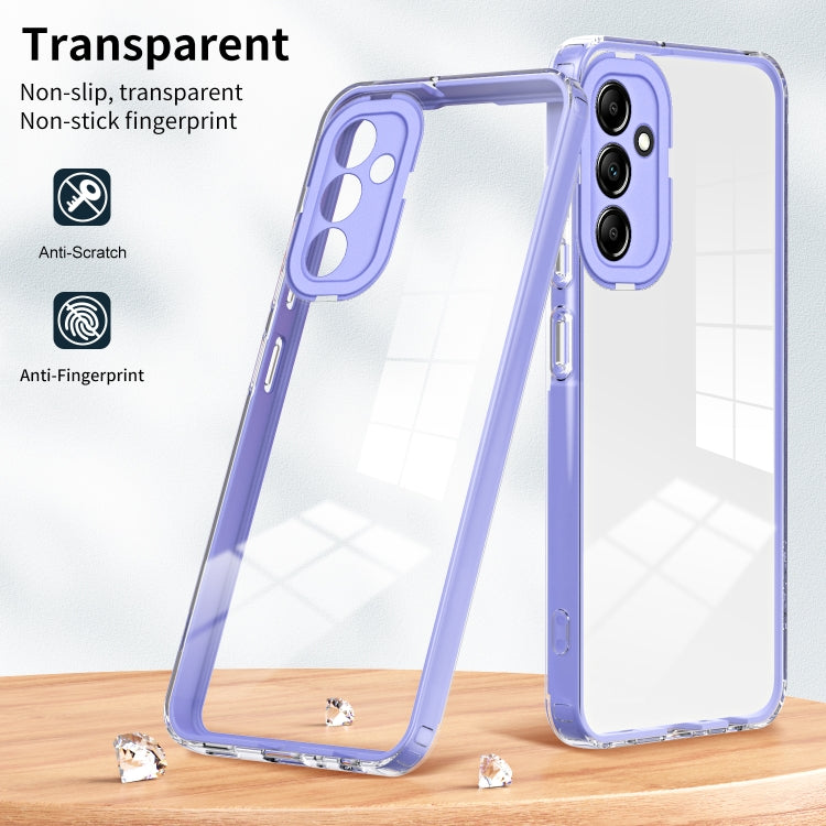 For Samsung Galaxy A24 4G 3 in 1 Clear TPU Color PC Frame Phone Case