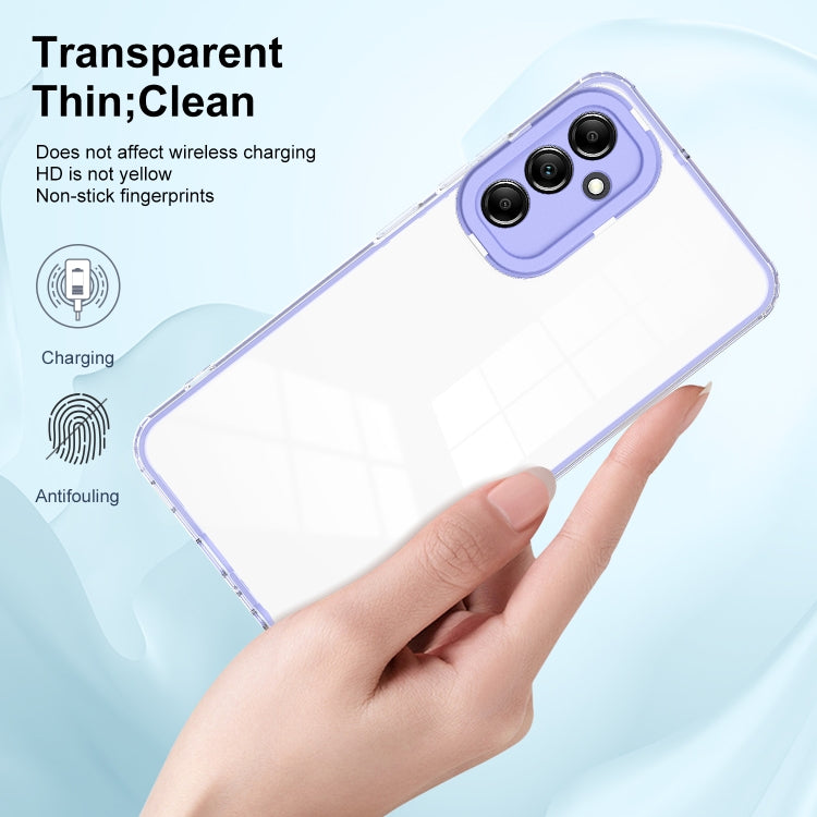 For Samsung Galaxy A24 4G 3 in 1 Clear TPU Color PC Frame Phone Case