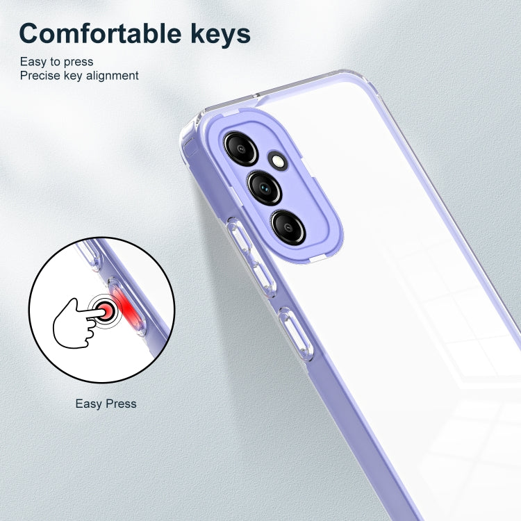 For Samsung Galaxy A24 4G 3 in 1 Clear TPU Color PC Frame Phone Case