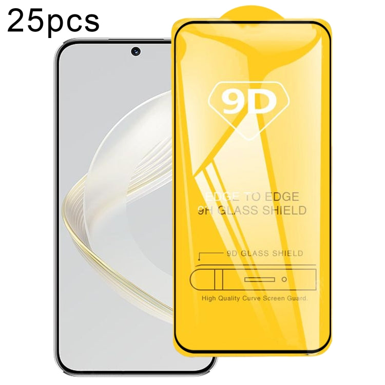 For Huawei nova 11 25pcs 9D Full Glue Full Screen Tempered Glass Film