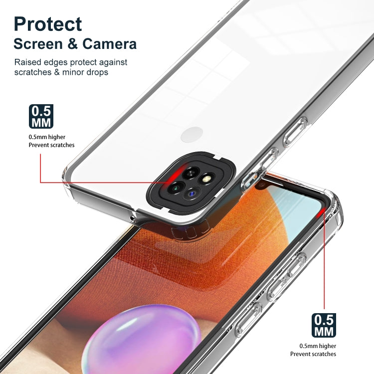 For Xiaomi Redmi 9C / Redmi 10A 3 in 1 Clear TPU Color PC Frame Phone Case