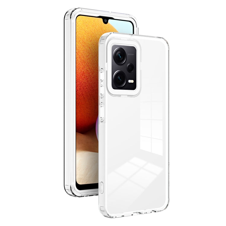 For Xiaomi Redmi Note 12 Pro+ Global 3 in 1 Clear TPU Color PC Frame Phone Case