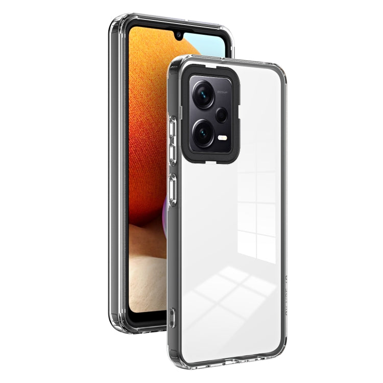 For Xiaomi Redmi Note 12 Pro+ Global 3 in 1 Clear TPU Color PC Frame Phone Case