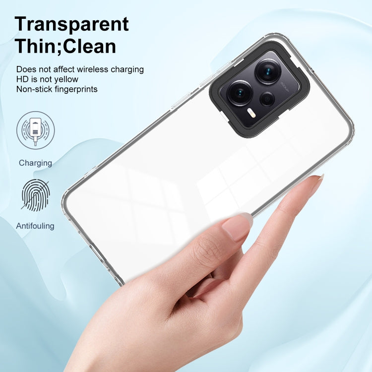 For Xiaomi Redmi Note 12 Pro+ Global 3 in 1 Clear TPU Color PC Frame Phone Case