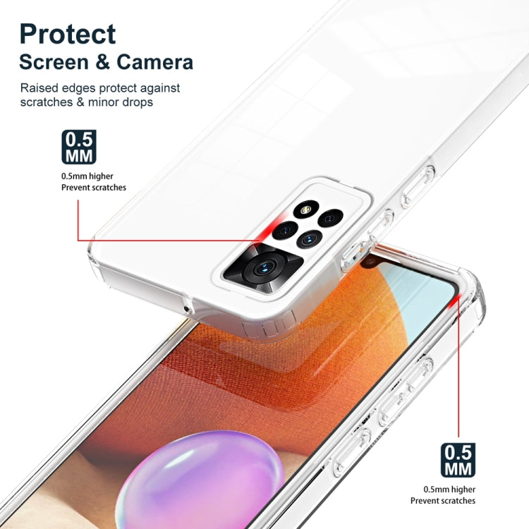 For Xiaomi Redmi Note 12 Pro 4G 3 in 1 Clear TPU Color PC Frame Phone Case