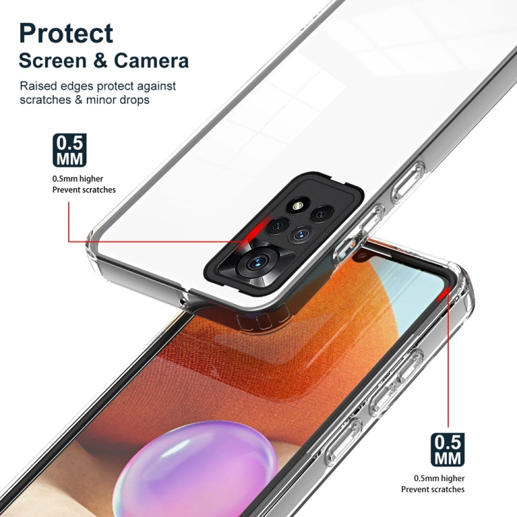 For Xiaomi Redmi Note 12 Pro 4G 3 in 1 Clear TPU Color PC Frame Phone Case