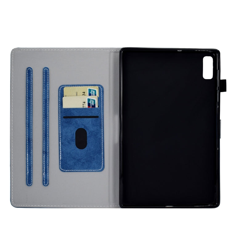 For Lenovo Tab M9 Marble Style Cloth Texture PU Tablet Protective Case