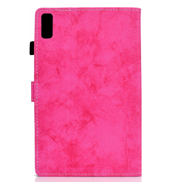 For Lenovo Tab M9 Marble Style Cloth Texture PU Tablet Protective Case