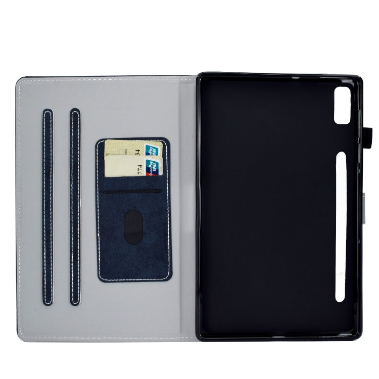 For Lenovo Tab P11 Pro Gen 2 Marble Style Cloth Texture PU Tablet Protective Case