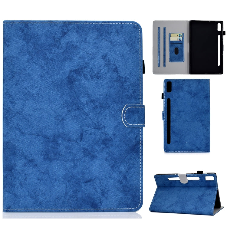For Lenovo Tab P11 Pro Gen 2 Marble Style Cloth Texture PU Tablet Protective Case