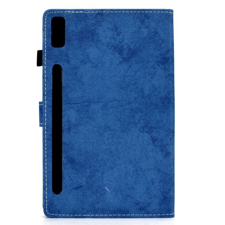 For Lenovo Tab P11 Pro Gen 2 Marble Style Cloth Texture PU Tablet Protective Case